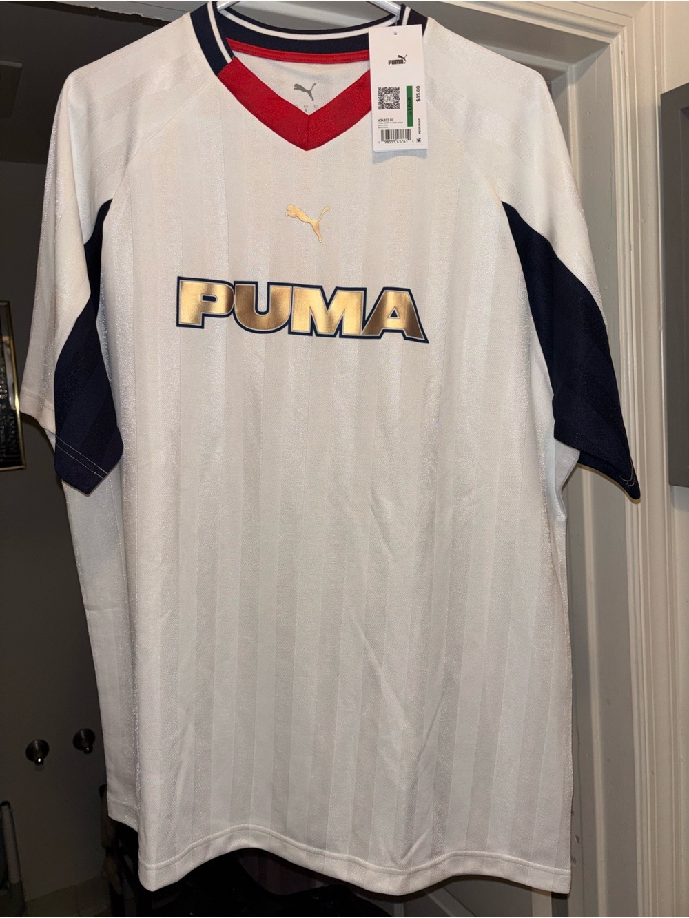 Puma White Soccer Jersey USA